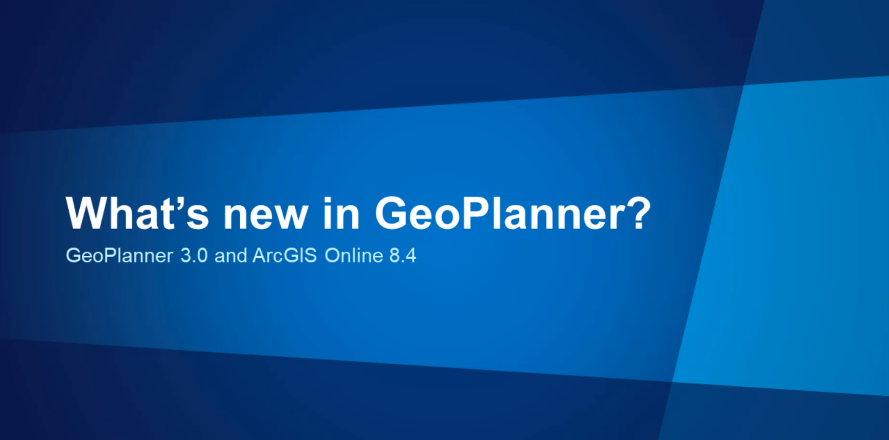 What's New in GeoPlanner 3.0 - Watch on GeoNet